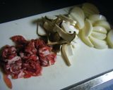 豚肉と玉ねぎのすきやき風煮作り方1写真