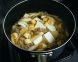 豚肉と玉ねぎのすきやき風煮作り方4写真