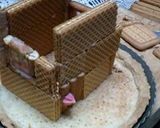クリスマスに簡単市販のお菓子でお菓子の家作り方2写真