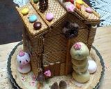 クリスマスに簡単市販のお菓子でお菓子の家作り方3写真