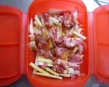 ＊ルクエdeエコ料理！大根の皮と豚肉煮＊作り方2写真