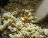 炊飯器で♡押し麦入りカレーピラフ作り方3写真