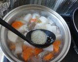 もつ煮込み(味噌煮込み)野菜たっぷり作り方4写真
