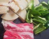 豚バラとたけのこの味噌炒め作り方1写真