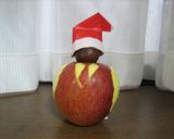X'masにリンゴのサンタクロース作り方5写真