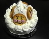 アンパンマンのクリスマスツリーケーキ作り方12写真