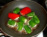 ピーマンの鶏挽肉詰め～簡単カレーソース～作り方5写真
