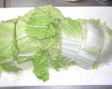 白菜とお揚げの煮物作り方1写真