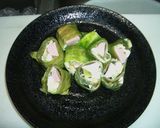 レタスのソーセージ巻き作り方4写真
