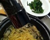 牡蠣と春菊のオイル仕立てパスタ作り方3写真