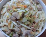 ごま油の香り♪おいしい白菜入り焼きうどん作り方6写真