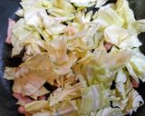 簡単昼食夕飯！キャベツ茸のクリームパスタ作り方5写真