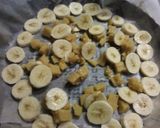バナナと林檎入りレモンスポンジクランブル作り方2写真