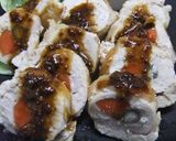 鶏胸肉のごぼう巻き☆醤油マスタードソース作り方6写真