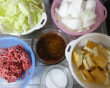 ひき肉入り・白菜と厚揚げの生姜焼き作り方1写真