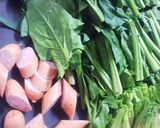 ほうれん草のカレーマヨ炒め作り方1写真