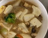 お一人様簡単洋風トンテキ味豆腐野菜炒め作り方20写真