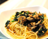 缶詰で☆あさりとほうれん草の和風パスタ作り方6写真