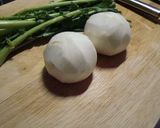 鶏とかぶのペペロンチーノスパゲッティー作り方1写真