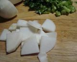 鶏とかぶのペペロンチーノスパゲッティー作り方2写真
