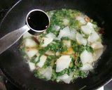 鶏とかぶのペペロンチーノスパゲッティー作り方6写真
