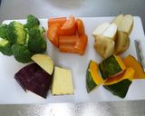 蒸し野菜のゴロゴロサラダ～酢みそマヨで作り方2写真