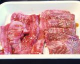 牛カルビに♪自家製焼き肉のたれ作り方1写真