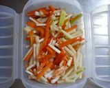 ＊ルクエdeエコ料理！大根皮きんぴら風＊作り方2写真