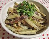 レンジだけで旨々♪ごぼう椎茸しおバター作り方4写真