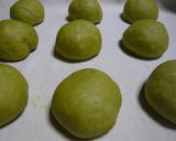 小豆の煮豆と餡入り抹茶アンパン作り方2写真