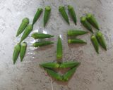 ミニオクラの豚肉巻き作り方2写真