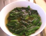 ベーコン法蓮草のクリームスープスパ♪作り方1写真
