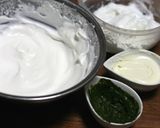 抹茶チーズムースとゼリーのスノードーム♪作り方1写真