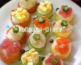 パーティを彩る☆花畑巻き寿司。＊。＊。＊作り方5写真