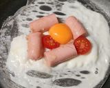 朝食に♪ライスペーパーで目玉焼きガレット作り方3写真