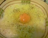 塩ラーメンのカルボナーラ風作り方4写真