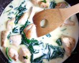 鶏とほうれん草のクリームパスタ作り方5写真