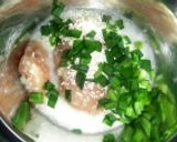 長いもと鶏ひき肉の落とし焼き作り方1写真