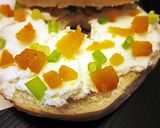 からすみとクリームチーズのベーグルサンド作り方3写真