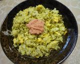 高菜とじゃこの炒飯　明太マヨトッピング☆作り方7写真
