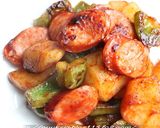 ソーセージとじゃが芋のBBQ炒め作り方7写真