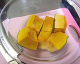 レンジdeお手軽♬かぼちゃのゆず香煮作り方1写真