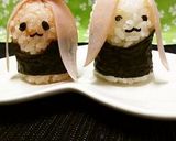 お弁当おかず♥ダブルハムりぼん♥キャラ弁作り方17写真