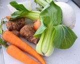 とら豆と冬野菜のトマトシチュー作り方3写真