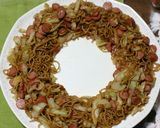 ソース焼きそばのクリスマスリース作り方2写真