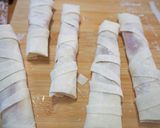 干し芋とバターのミイラ男♪ハロウィン春巻き作り方5写真