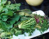切・炒★ご飯にあう～！大根菜の味噌炒め作り方1写真