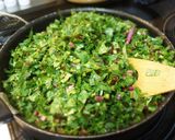 切・炒★ご飯にあう～！大根菜の味噌炒め作り方5写真