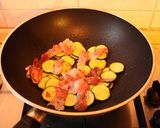 ズッキーニとスペックのクリームパスタ作り方3写真
