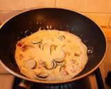 ズッキーニとスペックのクリームパスタ作り方4写真